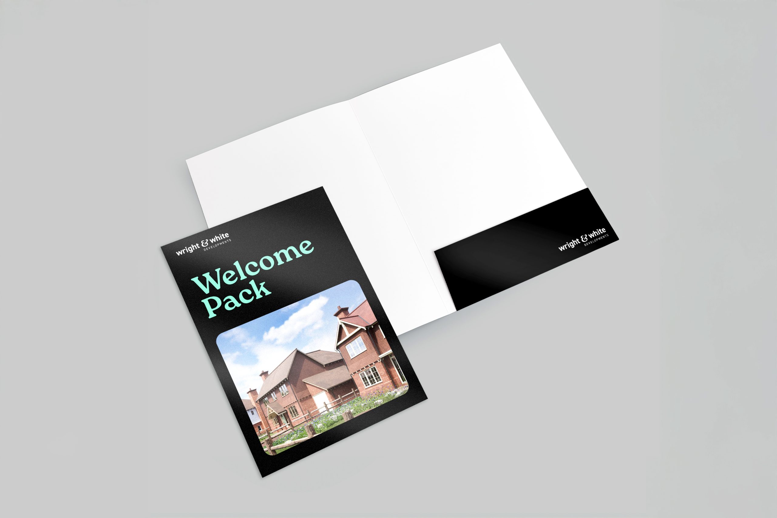 glued presentation folder